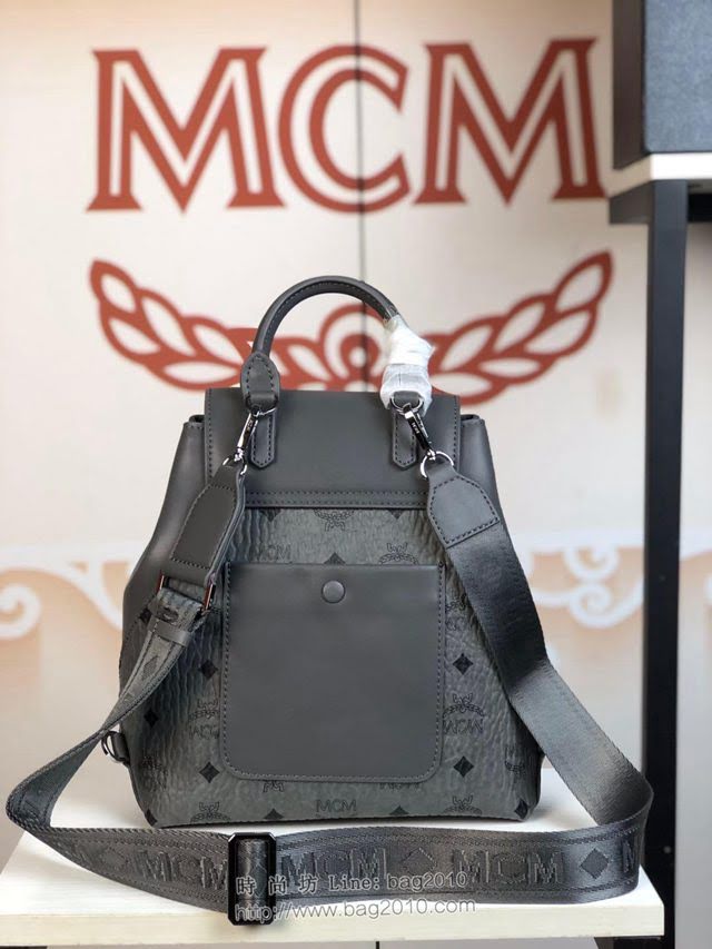 MCM雙肩包 原單 5922 2019新款 Essential兩用包 頂部邊緣抽繩設計 正面翻蓋 MCM女背包  mdmc1436